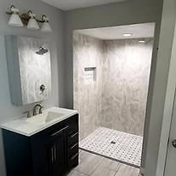 Modern black vanity